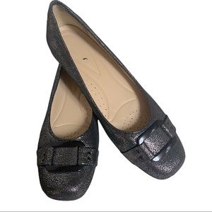 Trotters Sizzle black metallic ballet flat Size 8N
